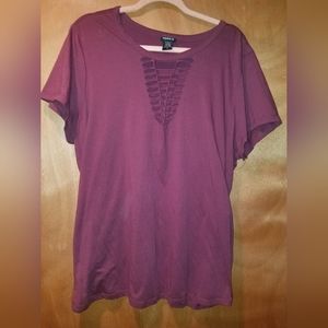 Maroon, T-shirt, Torrid, size 3x